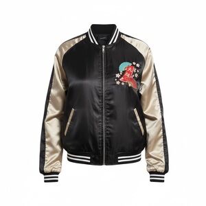 Osaka Embroidered Satin Bomber authentic